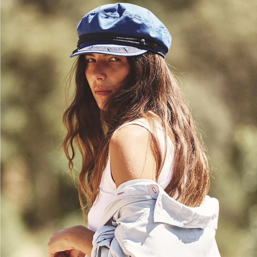 Free People x Mossant Yacht Club Marine Lieutenant Hat Blue